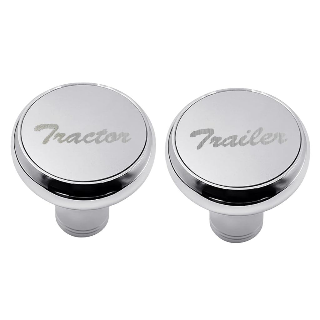Upgrade Air Brake Knobs for Tractor/Trailer - Air Valve Knobs Compatible Kenworth T680 Peterbilt 379 389 579 Freightliner, Made from Aluminum (2PCS)