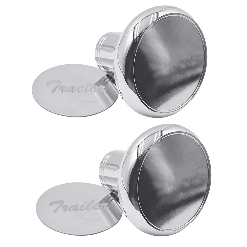 Upgrade Air Brake Knobs for Tractor/Trailer - Air Valve Knobs Compatible Kenworth T680 Peterbilt 379 389 579 Freightliner, Made from Aluminum (2PCS)