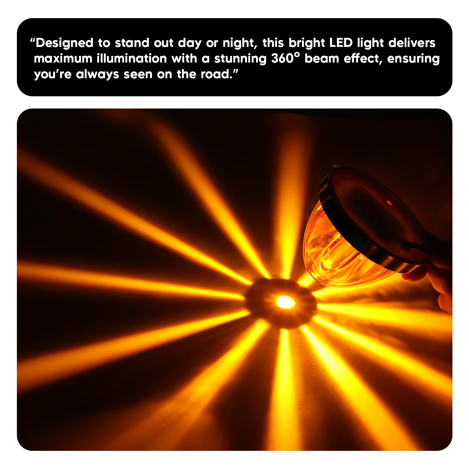 2Pcs Amber Watermelon LED Light with Stainless Steel Bracket, 12V Marker Clearance Lights for Semi Truck, Freightliner, Kenworth, Peterbilt, Heavy-Duty Trailers