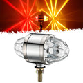 Partsam 1x Glass Watermelon Light Dual Revolution Double-Face Amber Red LED Turn Signal Marker Light, Zinc Alloy Housing Amber Red Lens Post Mount for Peterbilt Freightliner Semi Truck Trailer, 10-30V