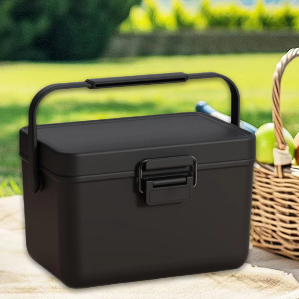 3.8L Insulated Cooler Box Portable Beverage Storage Organizer Food Delivery Box for Outdoor Camping Beach BBQ Picnic