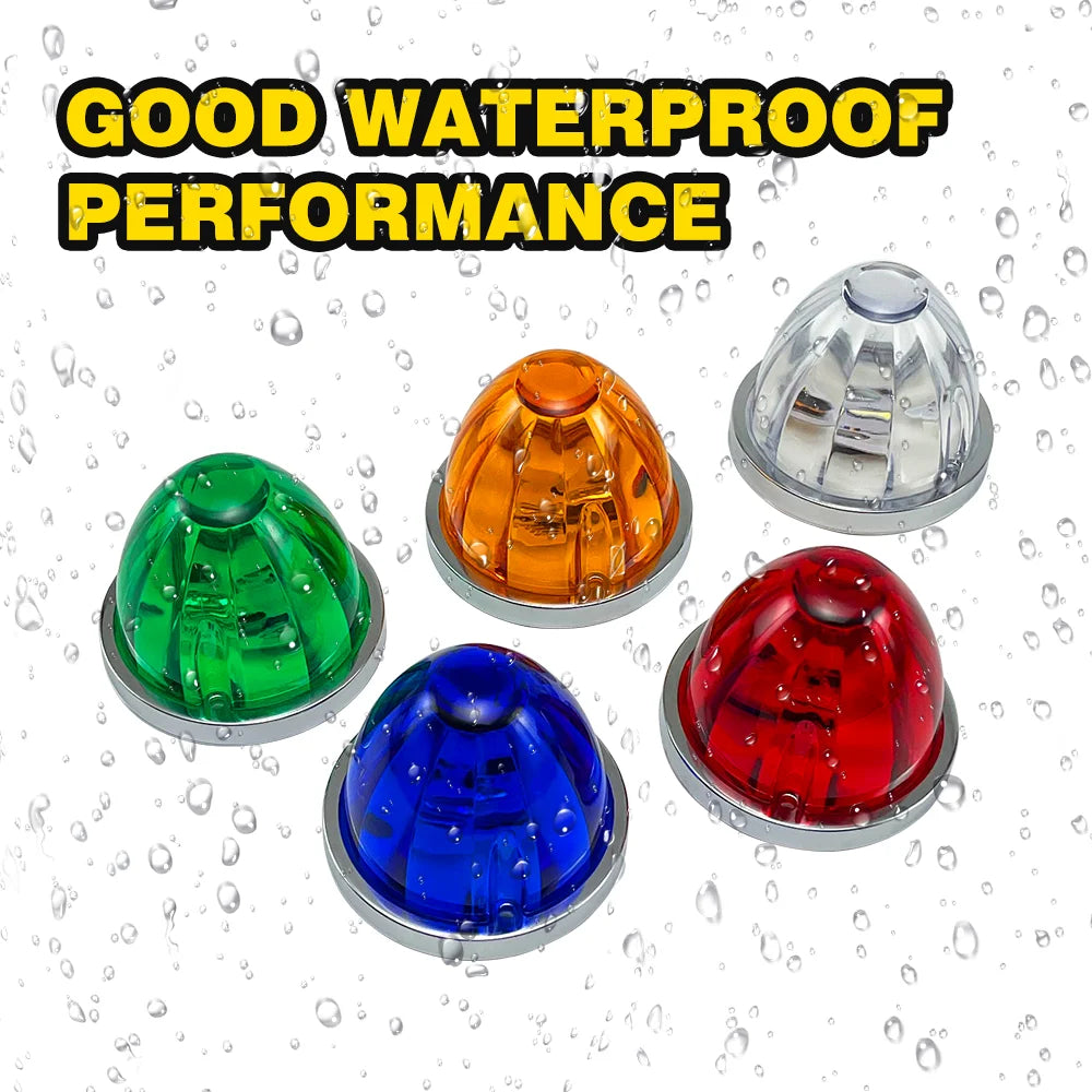 2PCS Watermelon Lights  LED Side Marker Indicator Turn Signal Brake Lamp Semi Truck Trailer Under Glow Wheel Lights For Truck