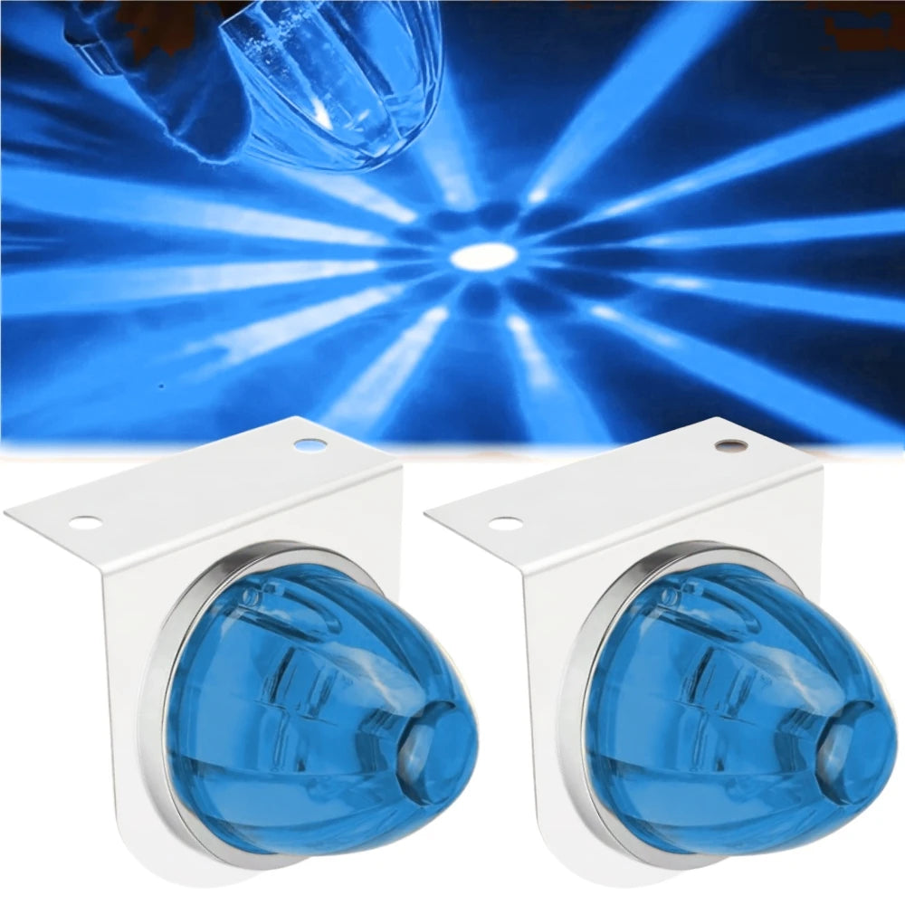 2PCS Star Watermelon Lights Dual Color Semi Truck Lights Trailer LED Water Melon Marker Lighting Under Glow Lights 12V/24V