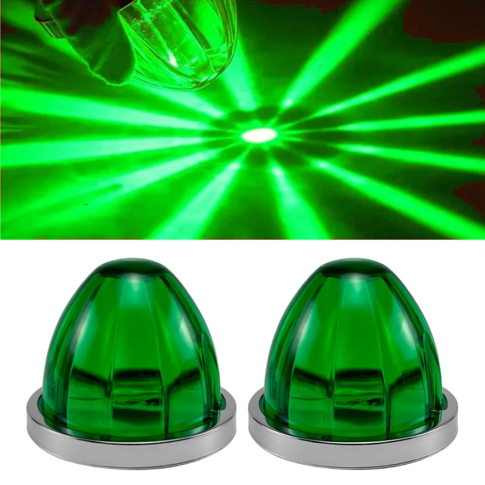 2PCS Watermelon Lights  LED Side Marker Indicator Turn Signal Brake Lamp Semi Truck Trailer Under Glow Wheel Lights For Truck