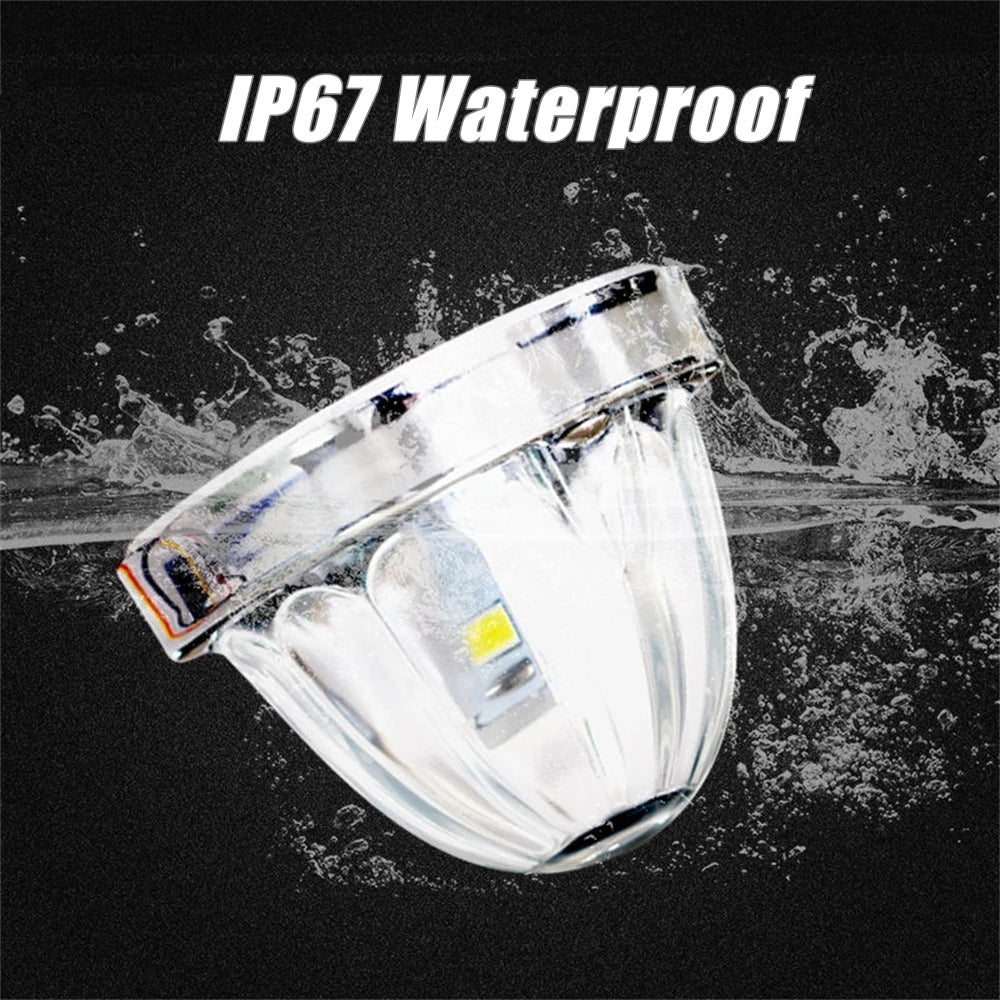2PCS Glass Watermelon Lights for Semi Truck 10-30V LED Dual Revolution Underglow Exterior Truck Lights Marker Strobe Rock Lights