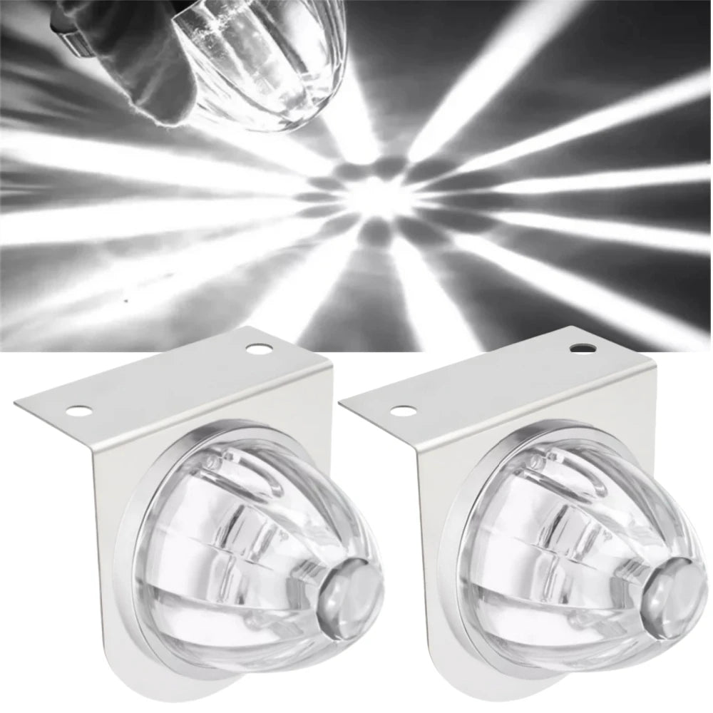 2PCS Star Watermelon Lights Dual Color Semi Truck Lights Trailer LED Water Melon Marker Lighting Under Glow Lights 12V/24V
