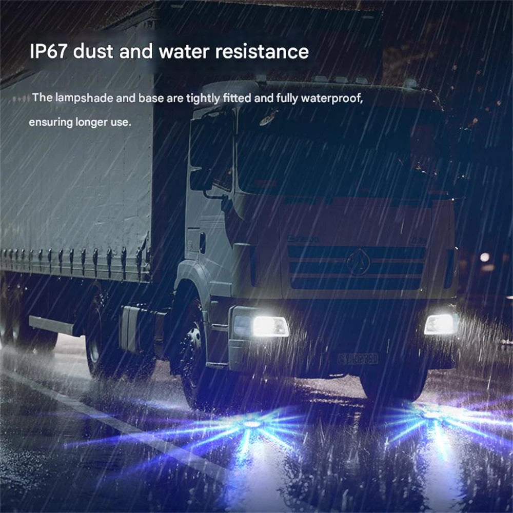 2PCS Dual Revolution Watermelon Lights Semi Truck Lights LED Star Water Melon LED Marker Under Glow Lights For Truck plastic