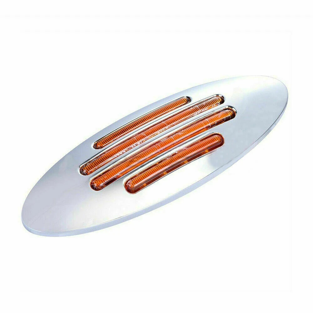 20PCS Flatline Amber Oval Semi Truck 24LED Marker Lights 12v Trailer Lights LED Lamp Truck Replacement Side Light
