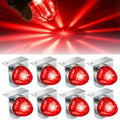 8PCS Watermelon Light Truck Star LED Side Marker Lights 12V-24V Watermelon Lights with Stainless Steel Mounting Bracket