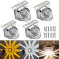 4PCS Glass Watermelon Lights Trailer Underglow LED Marker Lights 12V/24V Exterior Truck LED Watermelon Lights with Brackets