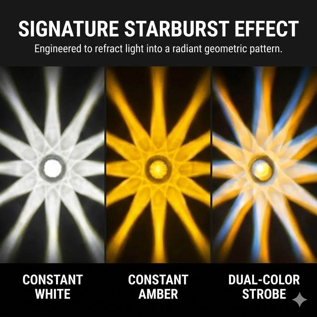 10 Pack Glass Watermelon Marker Lights Stainless Steel Frame Clamp Dual Revolution Star Watermelon Lights 10-30V
