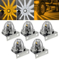 5PCS LED Watermelon Marker Lights Stainless Steel Frame Clamp Star Watermelon Lights Glass Lens Watermelon Lights 10-30V