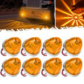 8PCS LED Watermelon Lights For Semi Truck 12-24V Side Maker Light Turn Signal Indicator Lamp Amber Lights For Trucks plastic