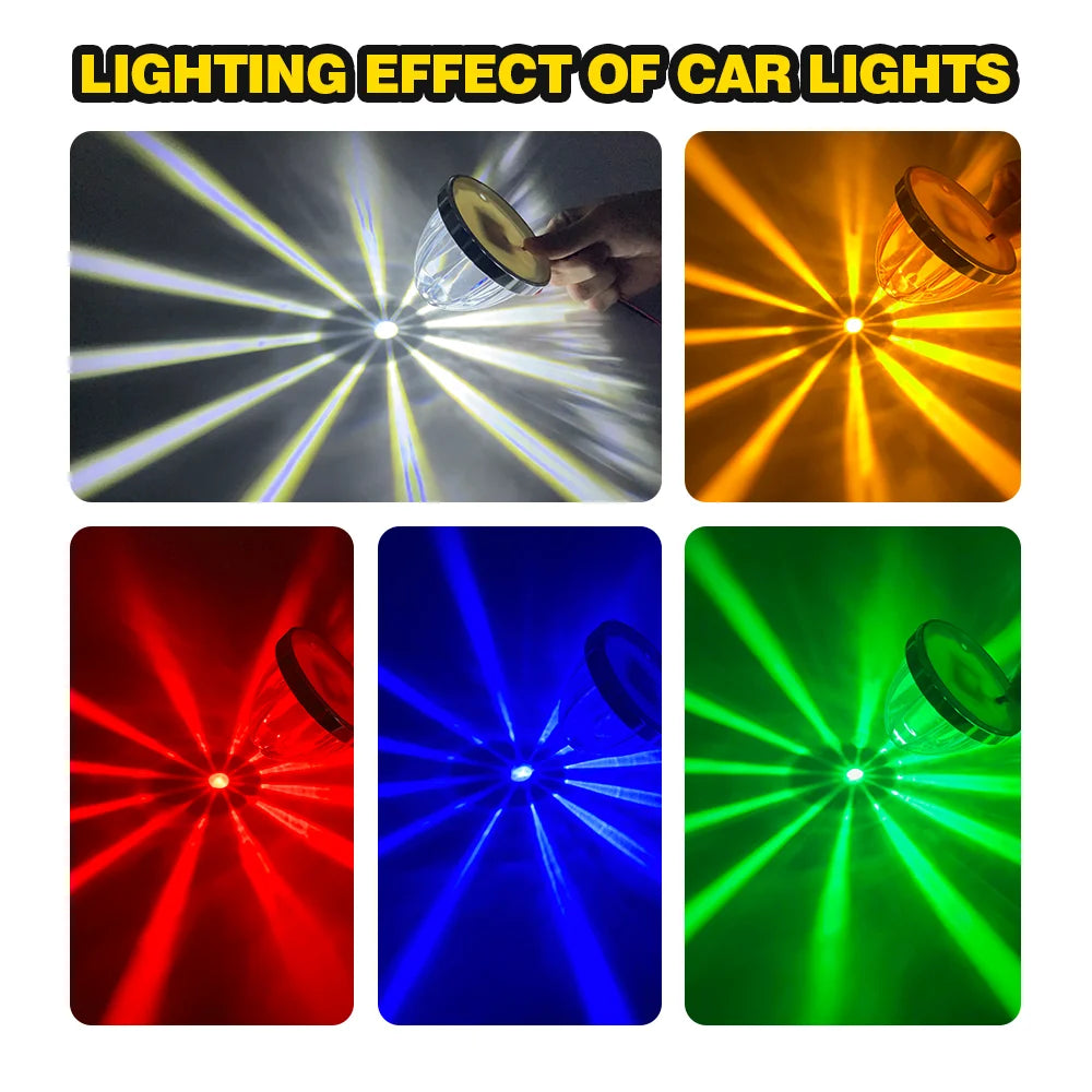 2PCS Watermelon Lights  LED Side Marker Indicator Turn Signal Brake Lamp Semi Truck Trailer Under Glow Wheel Lights For Truck