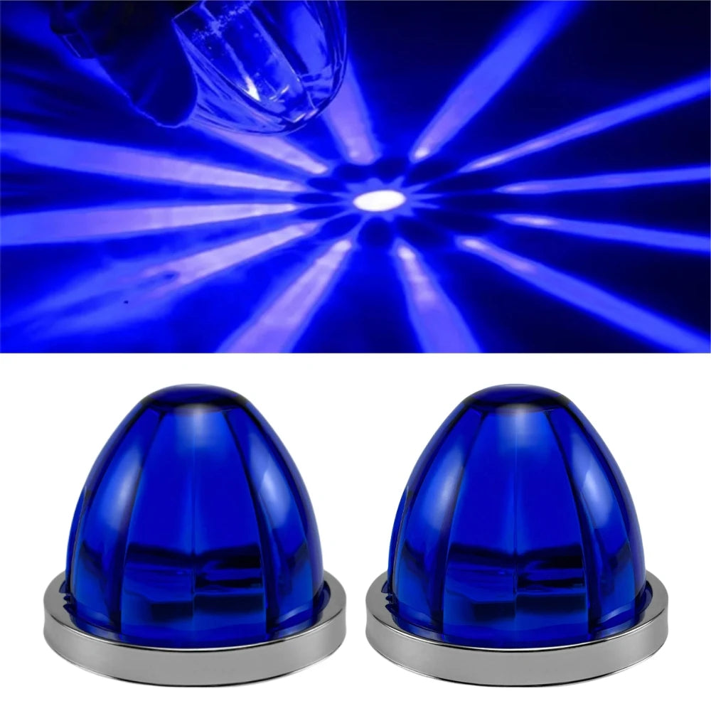 2PCS Watermelon Lights  LED Side Marker Indicator Turn Signal Brake Lamp Semi Truck Trailer Under Glow Wheel Lights For Truck