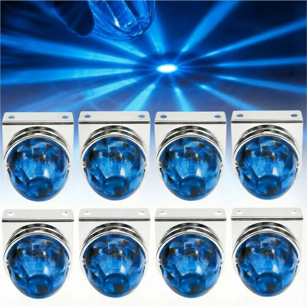 8PCS Bracket Watermelon Lights Strobe LED Side Marker Indicator Turn Signal Truck Trailer LED Star Lights For Truck 12V/24V