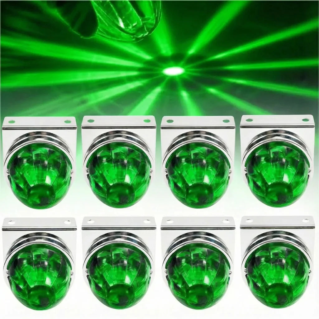 8PCS Bracket Watermelon Lights Strobe LED Side Marker Indicator Turn Signal Truck Trailer LED Star Lights For Truck 12V/24V