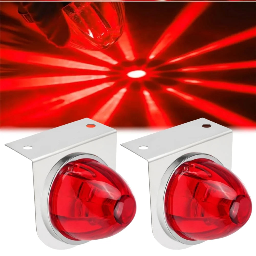 2PCS Star Watermelon Lights Dual Color Semi Truck Lights Trailer LED Water Melon Marker Lighting Under Glow Lights 12V/24V