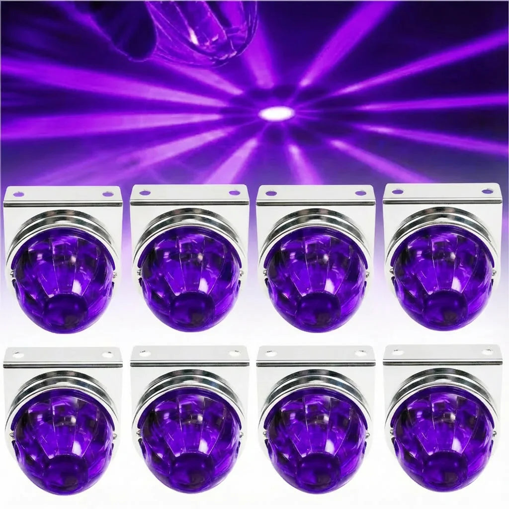 8PCS Bracket Watermelon Lights Strobe LED Side Marker Indicator Turn Signal Truck Trailer LED Star Lights For Truck 12V/24V