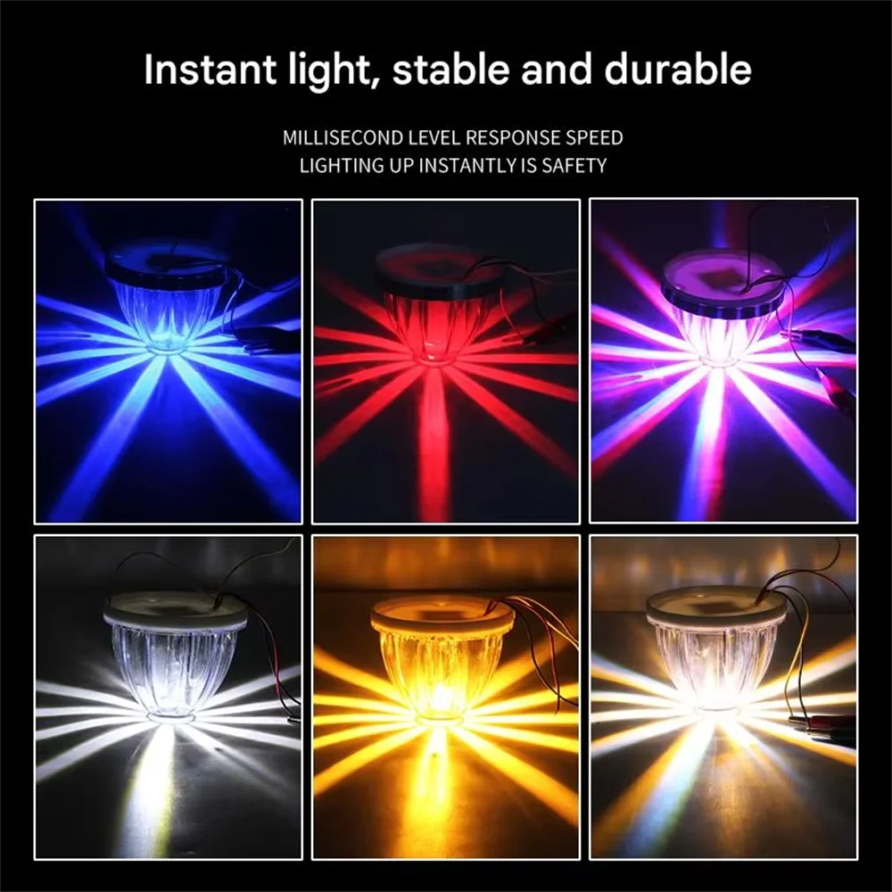 2PCS Star Watermelon Lights Dual Color Semi Truck Lights Trailer LED Water Melon Marker Lighting Under Glow Lights 12V/24V