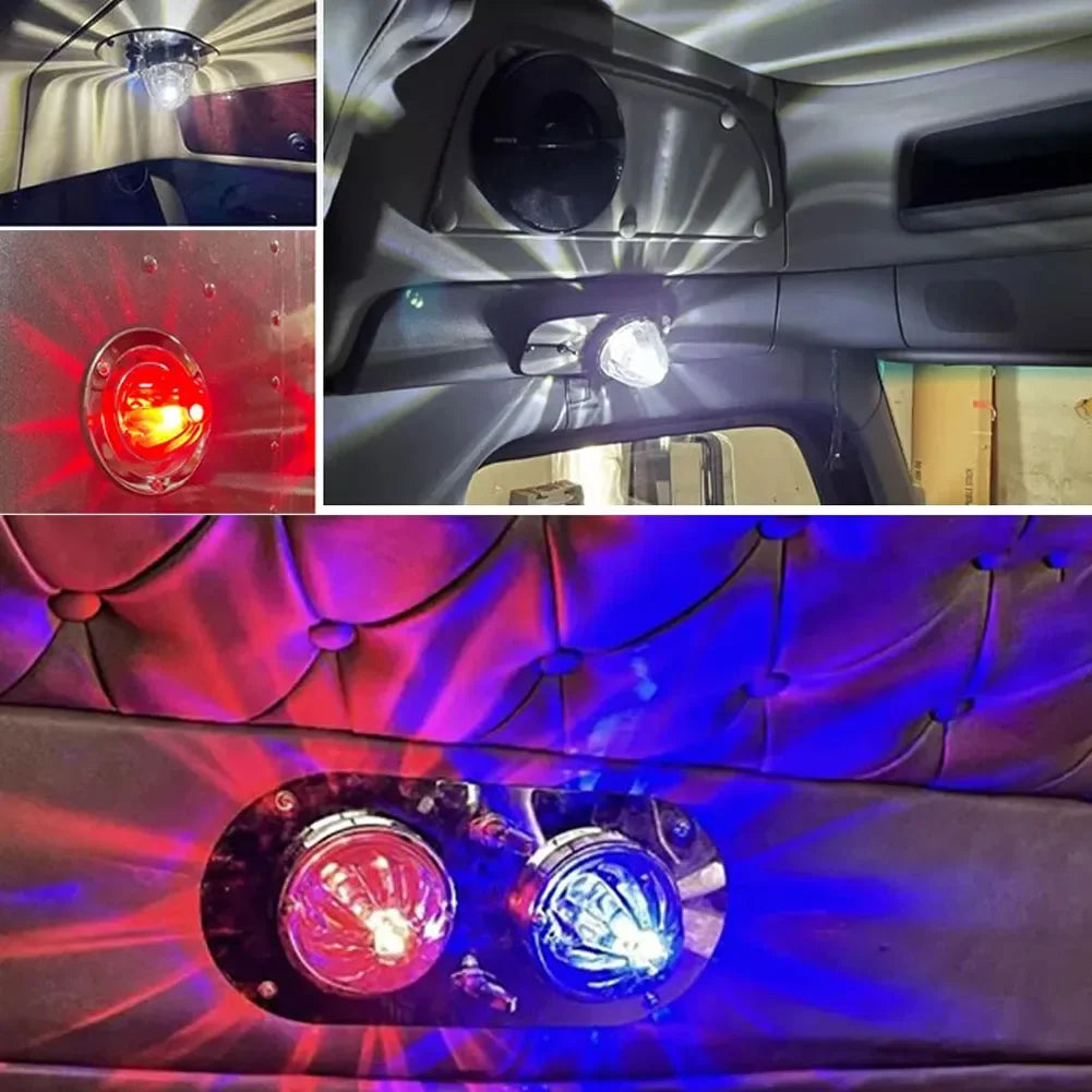2Pcs Watermelon Bulbs Light Red Glass Lens Lamp Kit Red Lens W/ 1156 LED Bulbs Incandescent 12V DC Vehicles Car Light Part