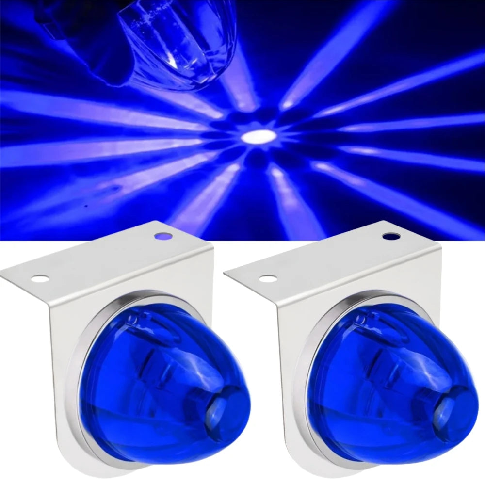 2PCS Star Watermelon Lights Dual Color Semi Truck Lights Trailer LED Water Melon Marker Lighting Under Glow Lights 12V/24V