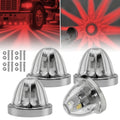 4PCS Underglow Exterior Trailer Lights Glass Watermelon Lights 10-30V LED Dual Revolution Strobe Rock Lights for Semi Truck